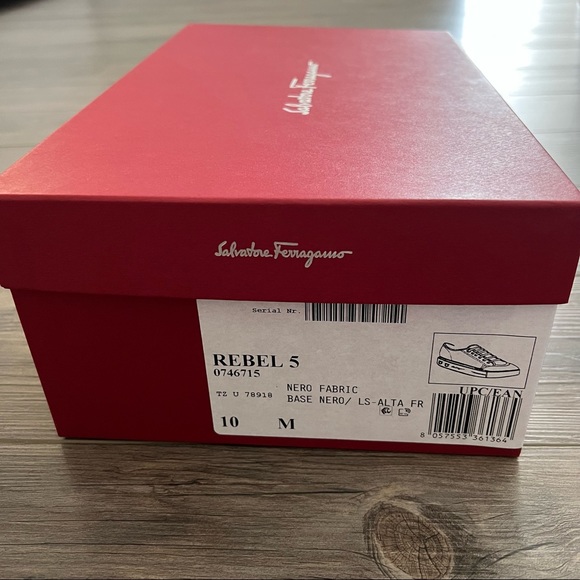 Salvatore Ferragamo Men’s Rebel Printed Low Top Sneaker - Picture 8 of 10